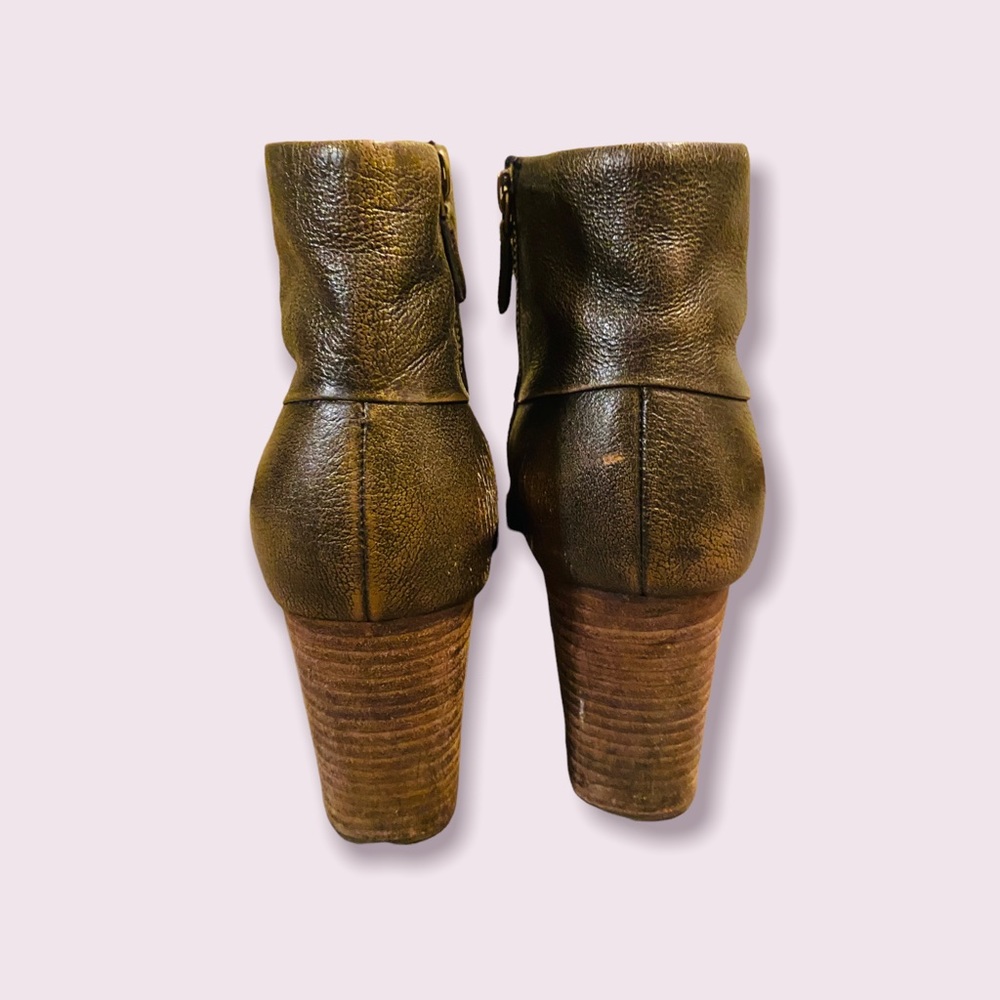 Cole Haan Nike Air Distressed Bronze Booties, Size 8B - Picture 4 of 11